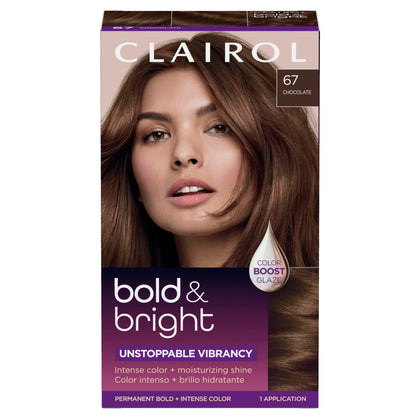 Clairol Bold & Bright Permanent Hair Dye Chocolate Brown front view