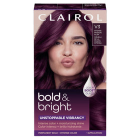Clairol Bold & Bright Permanent Hair Dye Intense Violet packaging front view