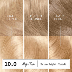 Clairol ColorStrong hair dye swatch on hair