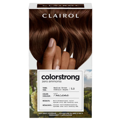 Clairol ColorStrong Permanent Hair Dye 5.0 Medium Brown front view