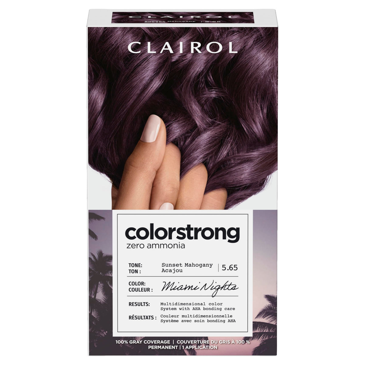 Clairol ColorStrong Permanent Hair Dye 5.65 Sunset Mahogany front view