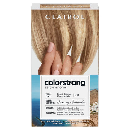 Clairol ColorStrong Permanent Hair Dye 9.0 Light Blonde packaging front view