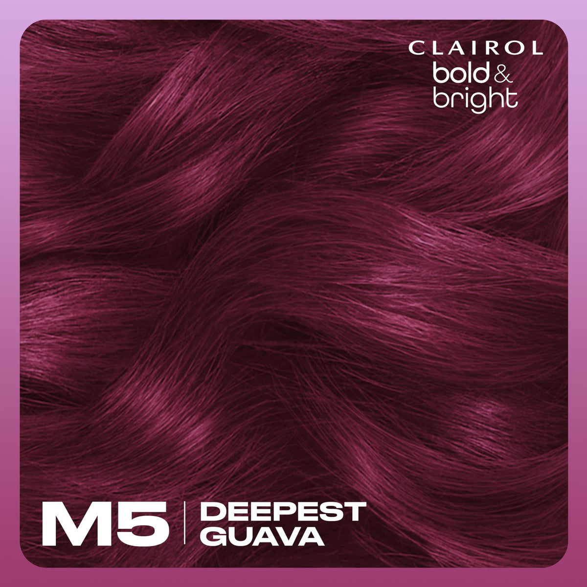 Clairol hair dye shade Deepest Guava swatch
