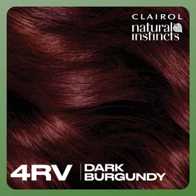 Clairol Natural Instincts 4RV Dark Burgundy packaging and instructions