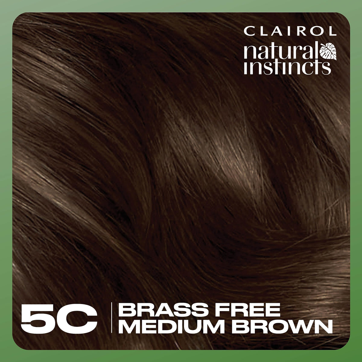 Clairol Natural Instincts 5C Medium Brown hair after dyeing