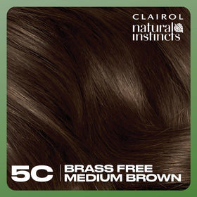 Clairol Natural Instincts 5C Medium Brown packaging back view