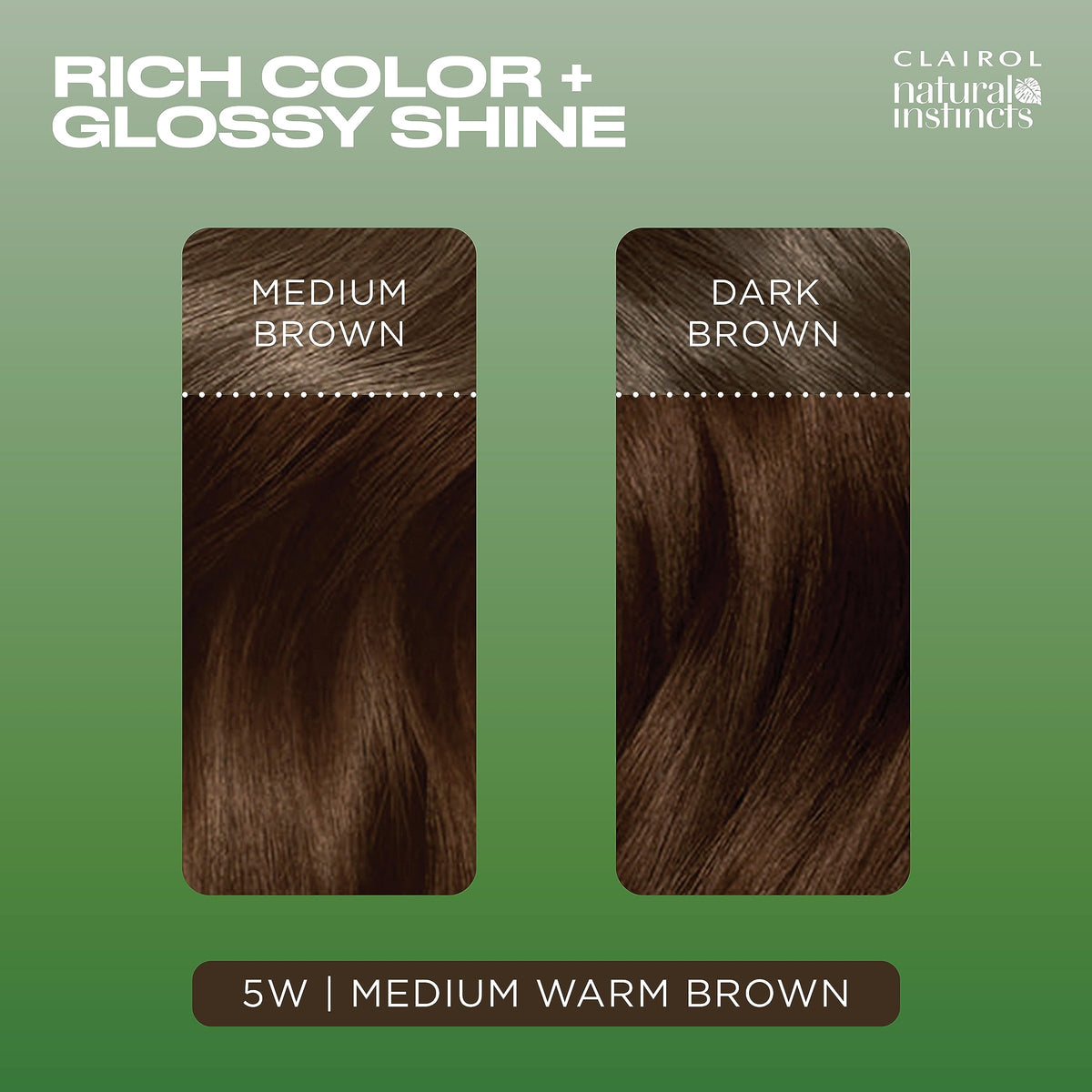 Clairol Natural Instincts 5W Hair Dye with coconut oil and aloe vera ingredients