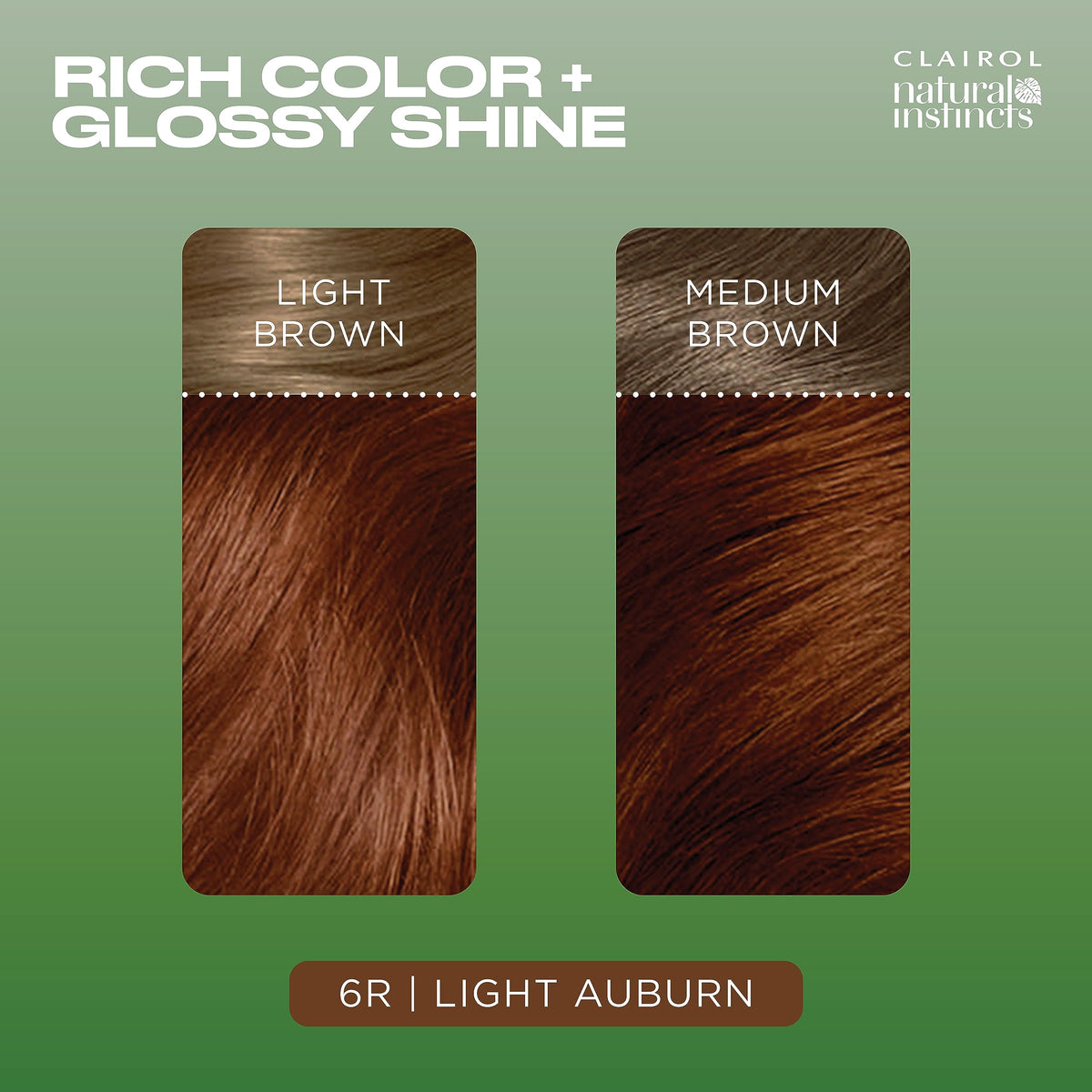 Clairol Natural Instincts 6R Light Auburn box packaging