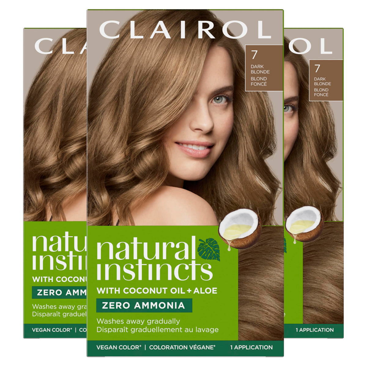 Clairol Natural Instincts 7 Dark Blonde Hair Dye front view
