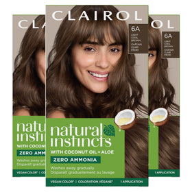 Clairol Natural Instincts Demi-Permanent Hair Dye 6A Light Cool Brown packaging front view