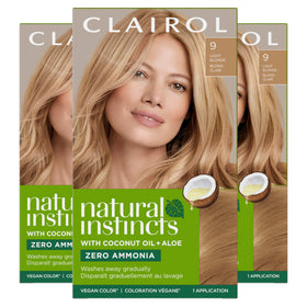 Clairol Natural Instincts Demi-Permanent Hair Dye 9 Light Blonde front view