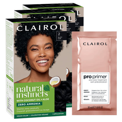 Clairol Natural Instincts Hair Dye 2 Black packaging front view