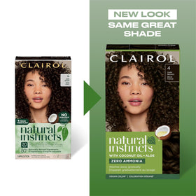 Clairol Natural Instincts hair dye application kit contents including gloves and instructions