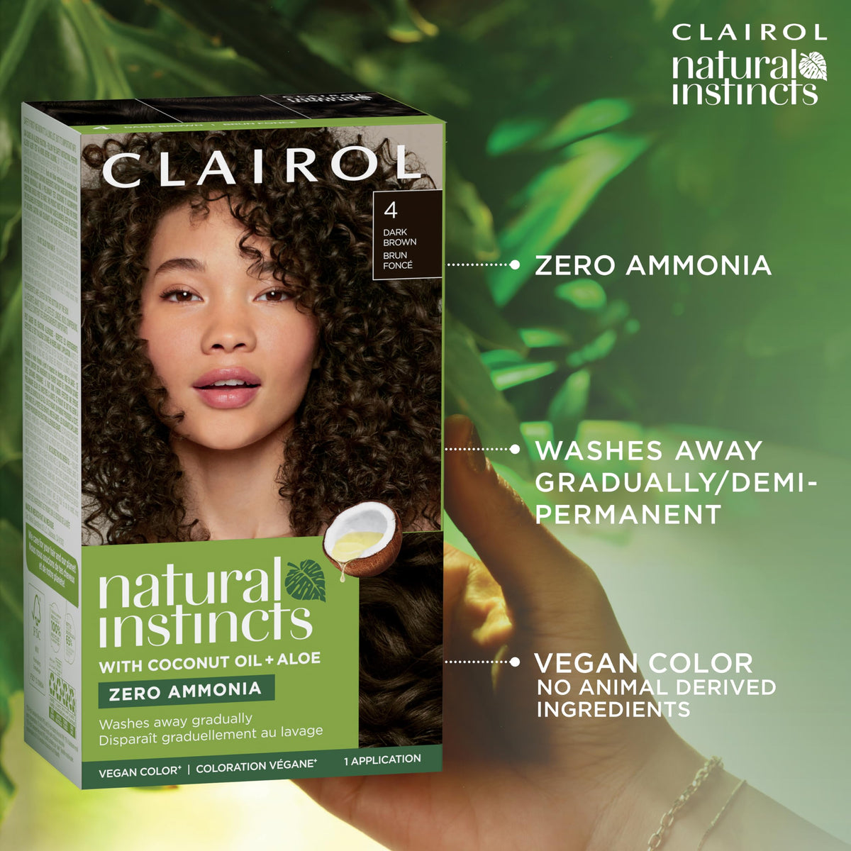 Clairol Natural Instincts hair dye instruction leaflet