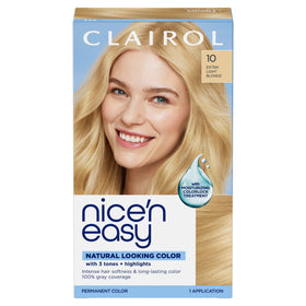 Clairol Nice'n Easy 10 Extra Light Blonde hair dye box front view