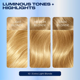 Clairol Nice'n Easy 10 Extra Light Blonde hair dye packaging details