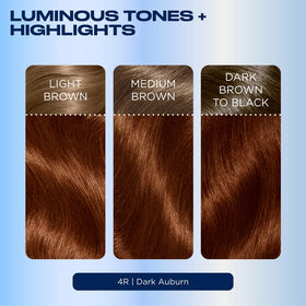 Clairol Nice'n Easy 4R Dark Auburn hair dye close-up view