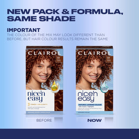 Clairol Nice'n Easy 5R Medium Auburn hair dye application instructions