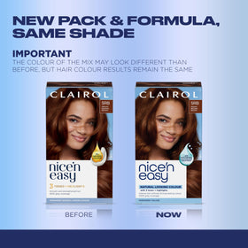 Clairol Nice'n Easy 5RB hair dye bottle with applicator