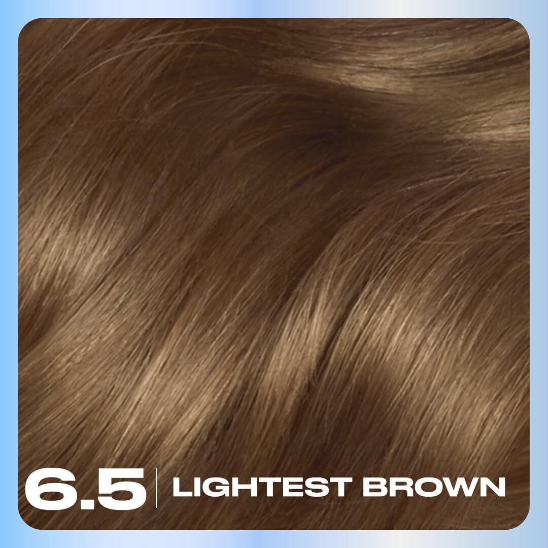 Clairol Nice'n Easy 6.5 Lightest Brown application cream close-up