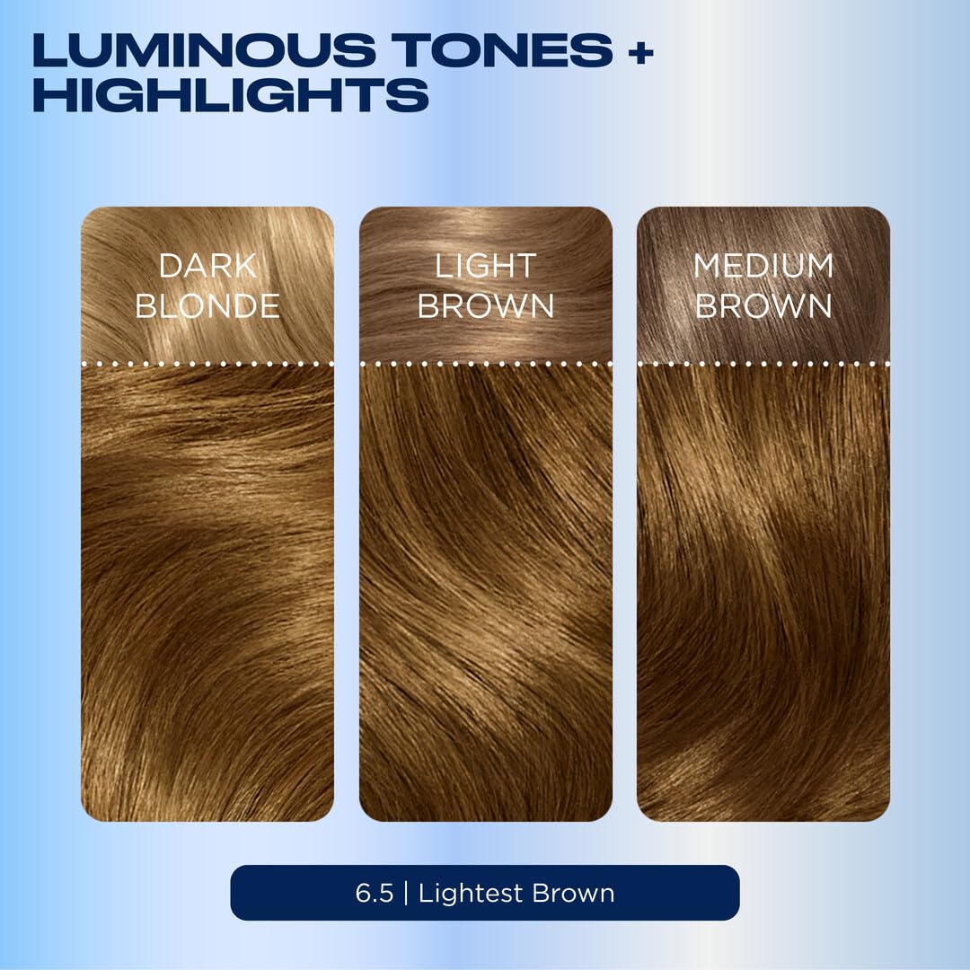 Clairol Nice'n Easy 6.5 Lightest Brown colour swatch