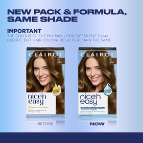 Clairol Nice'n Easy 6 Light Brown permanent colour cream