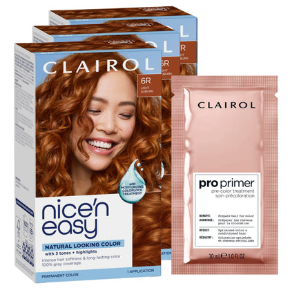 Clairol Nice'n Easy 6R Auburn Hair Dye packaging front view