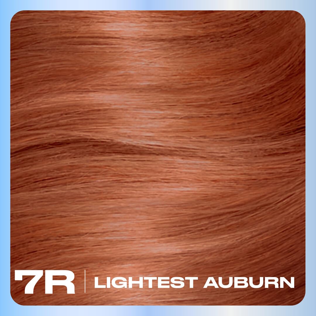 Clairol Nice'n Easy 7R Lighest Auburn hair dye application process