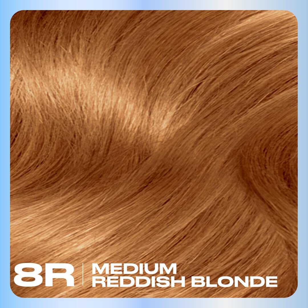 Clairol Nice'n Easy 8R hair dye gloves included in the kit