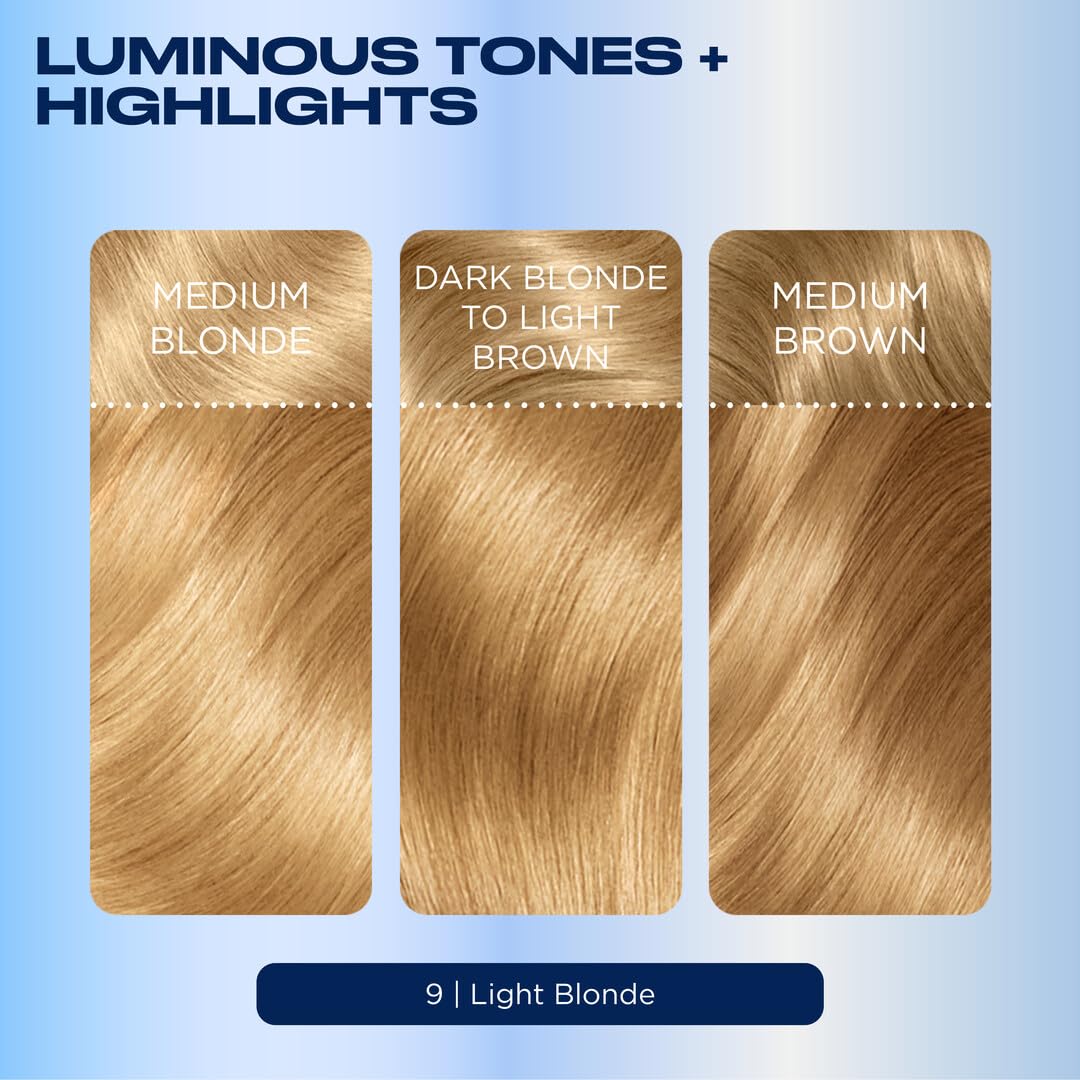 Clairol Nice'n Easy 9 Light Blonde gloves for application