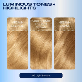 Clairol Nice'n Easy 9 Light Blonde gloves for application