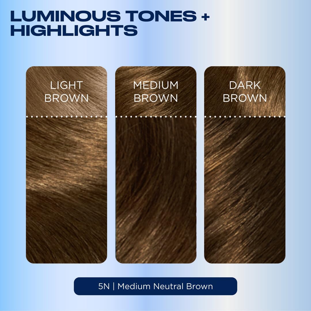 Clairol Nice'n Easy hair dye results on model