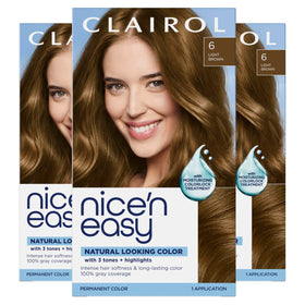 Clairol Nice'n Easy Permanent Hair Dye 6 Light Brown front view