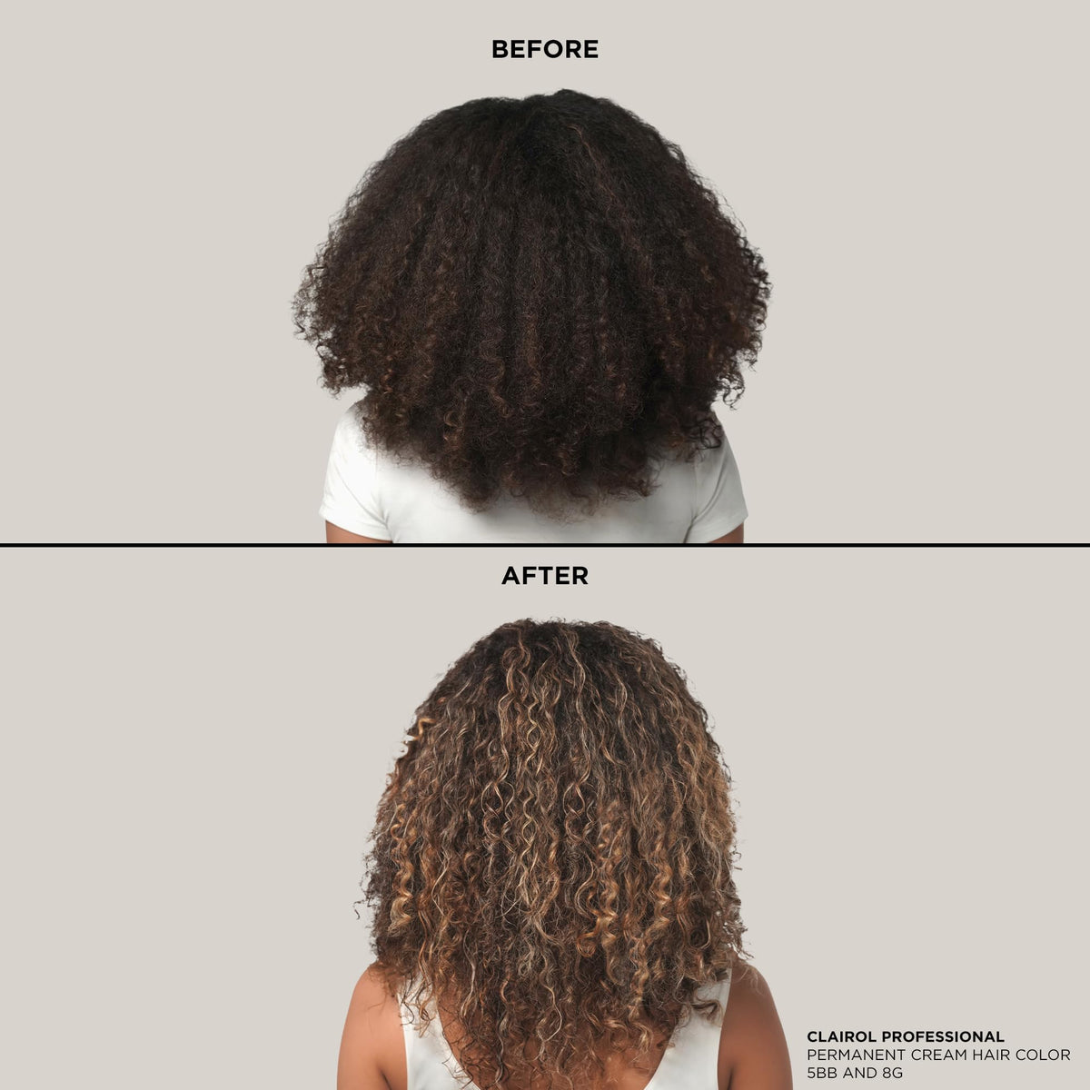 Clairol Professional BW2+ lightening results before and after