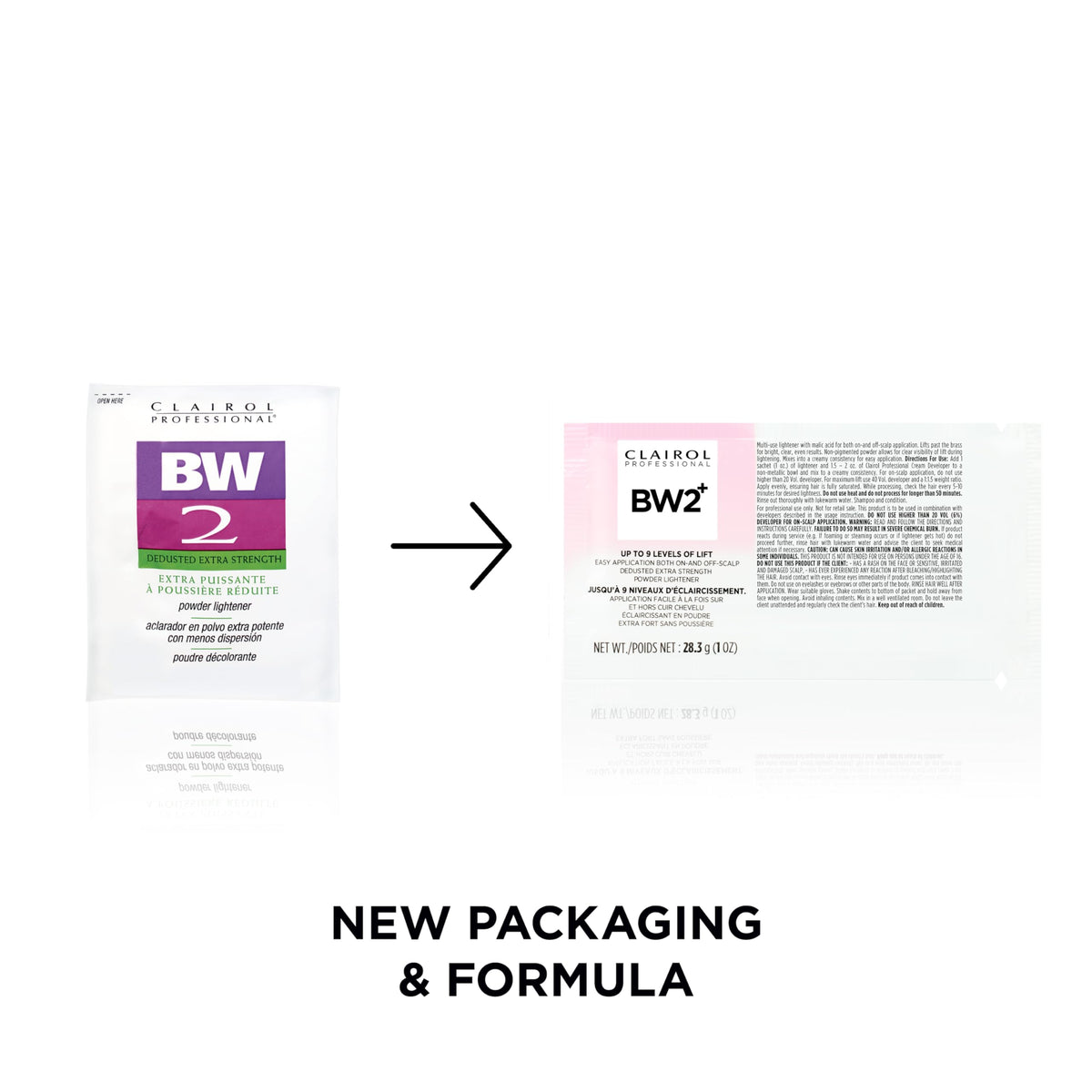 Clairol Professional BW2+ packaging with ingredients list
