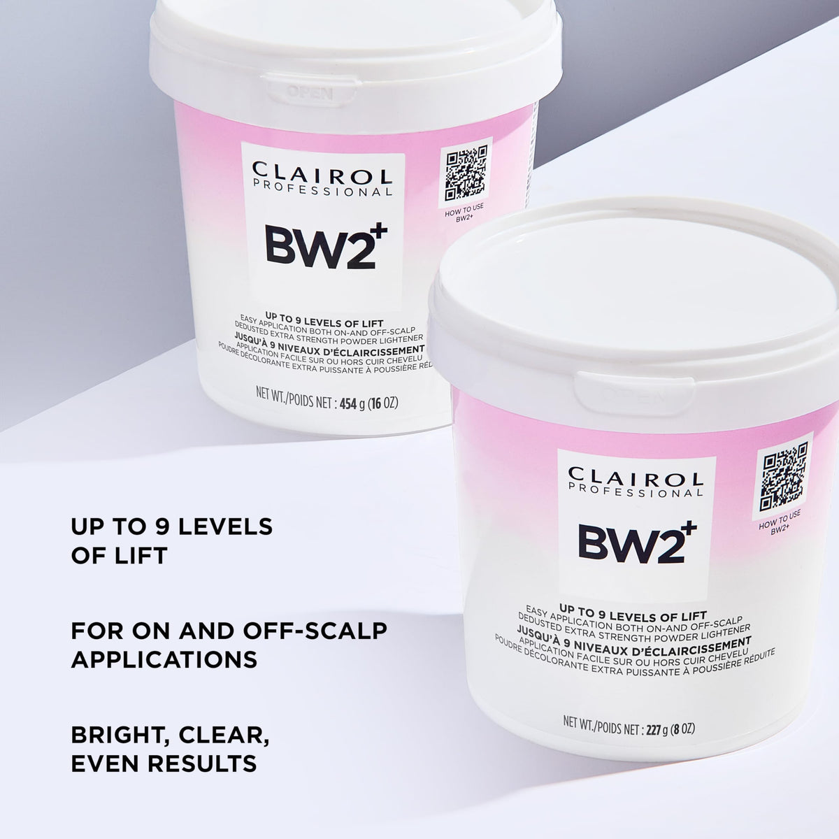 Clairol Professional BW2+ packaging with product details