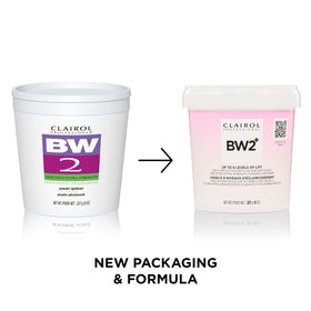 Clairol Professional BW2+ powder in a bowl for mixing