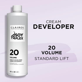 Clairol Professional Crème Permanente Developer 20 Volume product in use