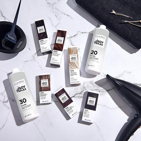 Clairol Professional hair color mixed with developer