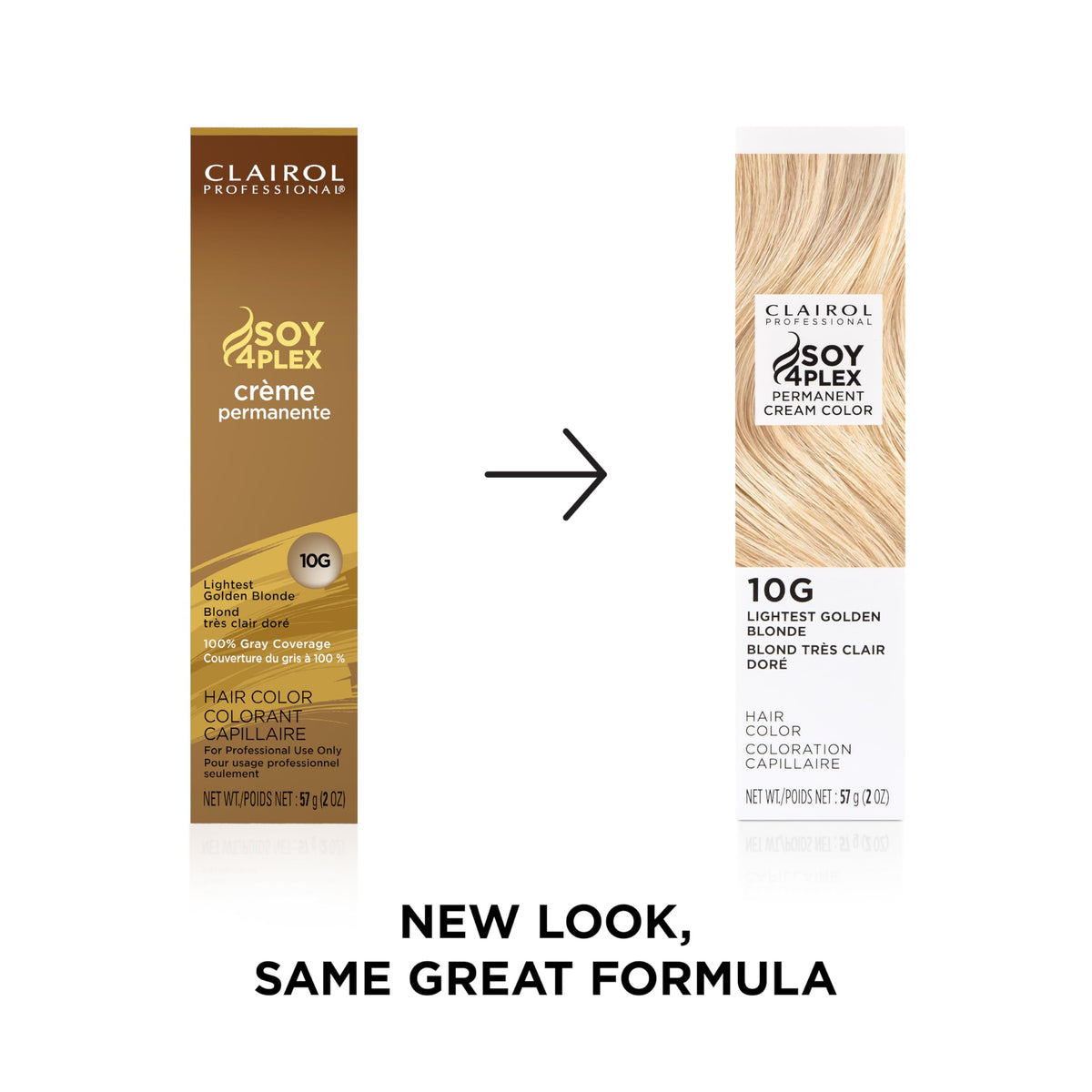 Clairol Professional hair colour packaging side view