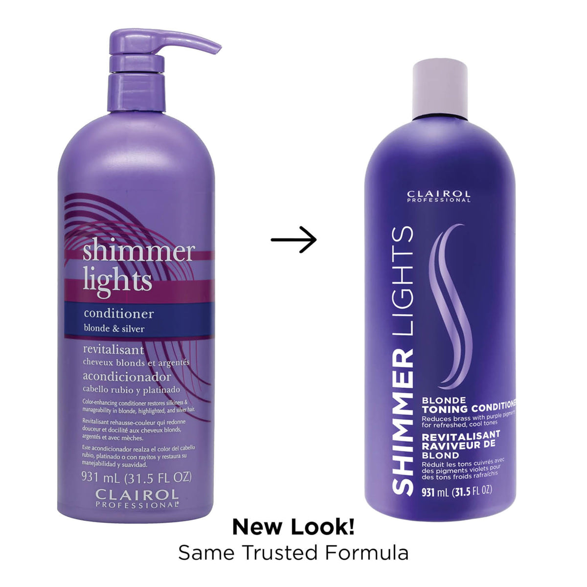 Clairol Professional Shimmer Lights Purple Conditioner 31.5 fl. Oz back view