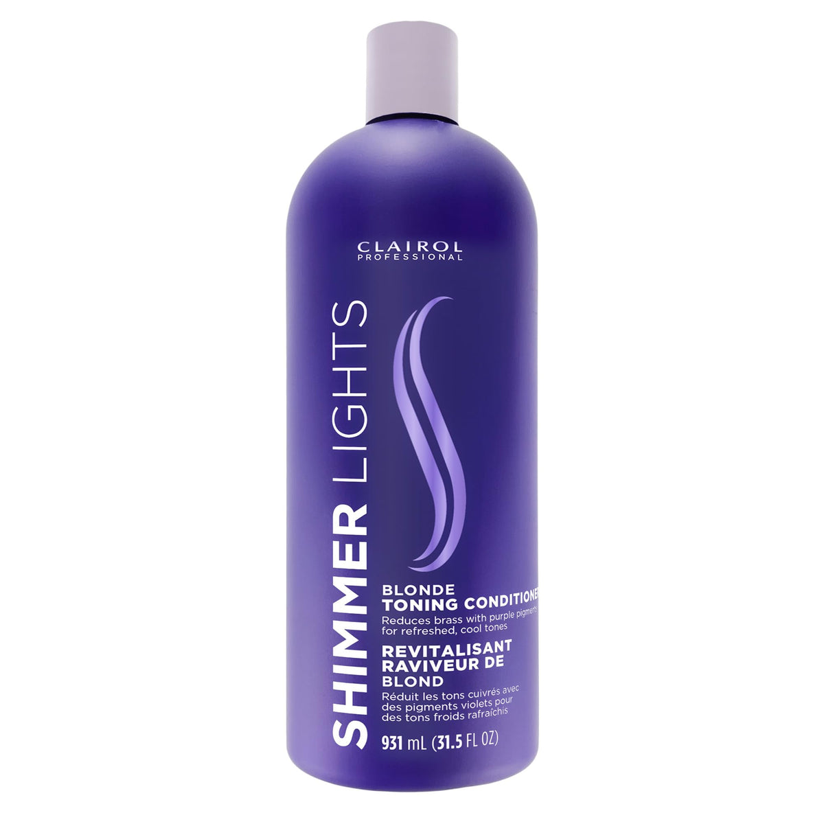 Clairol Professional Shimmer Lights Purple Conditioner 31.5 fl. Oz front view