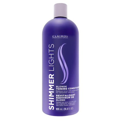 Clairol Professional Shimmer Lights Purple Conditioner 31.5 fl. Oz front view