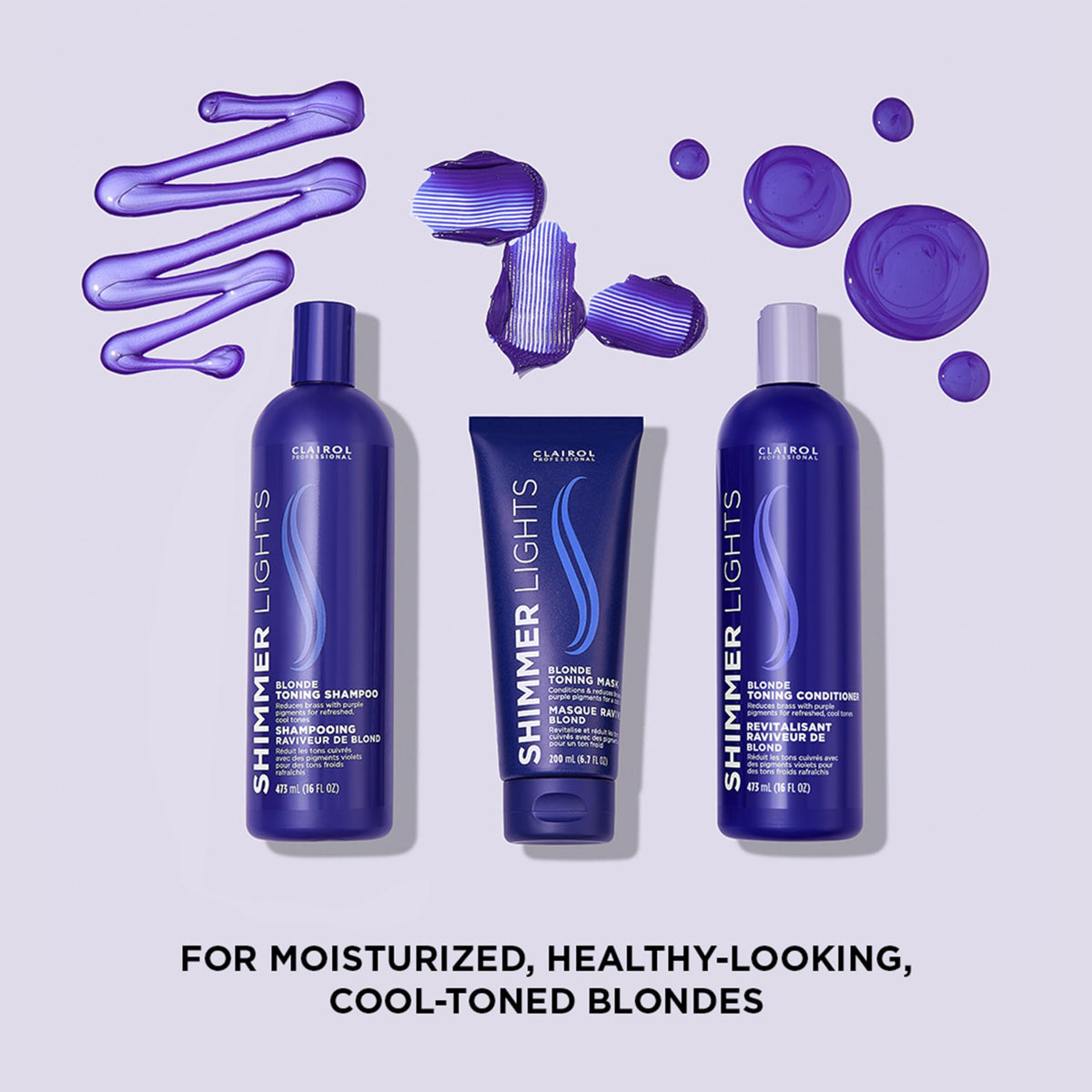 Clairol Professional Shimmer Lights Purple Conditioner 31.5 fl. Oz packaging
