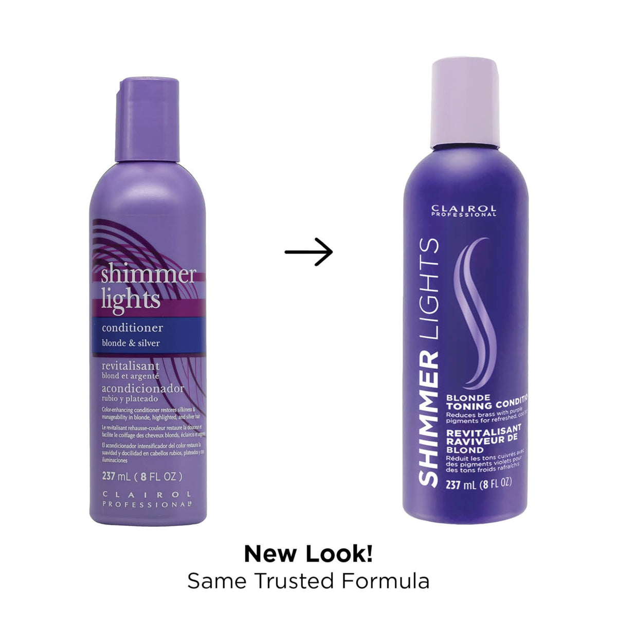 Clairol Professional Shimmer Lights Purple Conditioner 8 fl. Oz back view