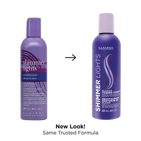 Clairol Professional Shimmer Lights Purple Conditioner 8 fl. Oz back view