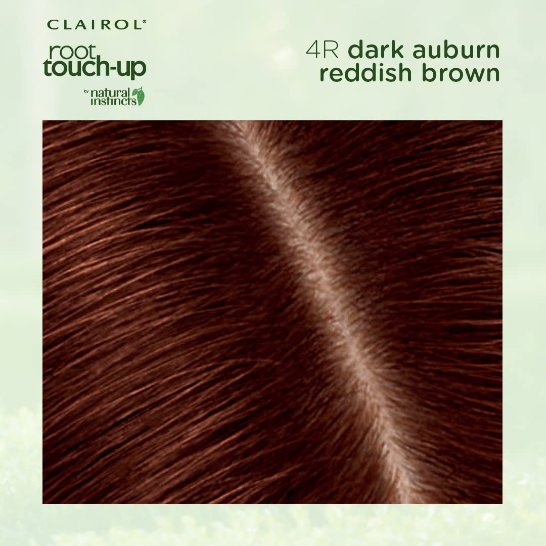 Clairol Root Touch-Up 4R Dark Auburn hair dye swatch