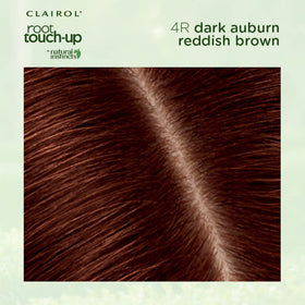 Clairol Root Touch-Up 4R Dark Auburn hair dye swatch