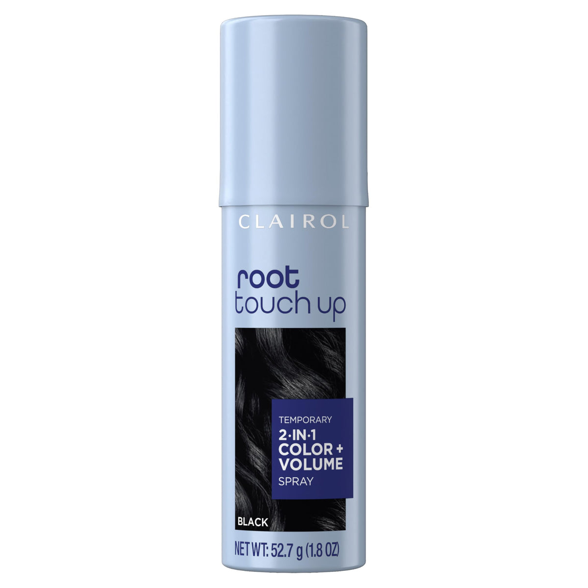 Clairol Root Touch-Up Color + Volume Temporary Hair Spray, Black front view