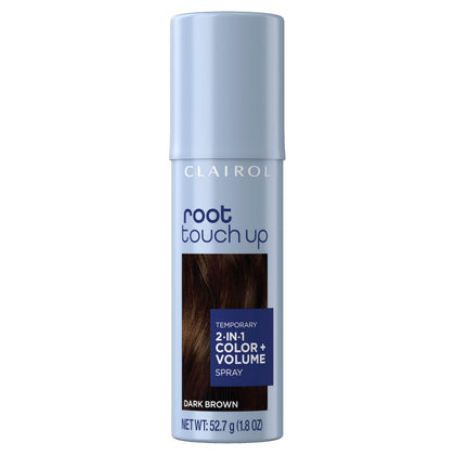 Clairol Root Touch-Up Color + Volume Temporary Spray dark brown front view